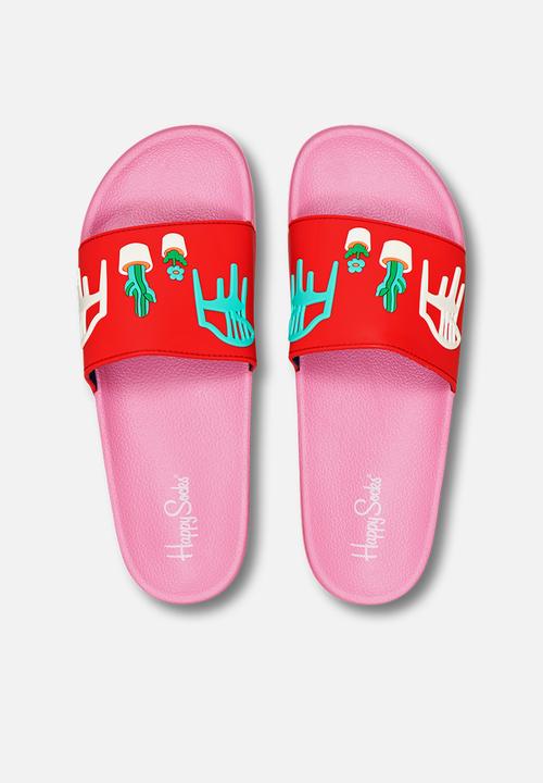 Happy Socks - Pool slider balcony - pink/red