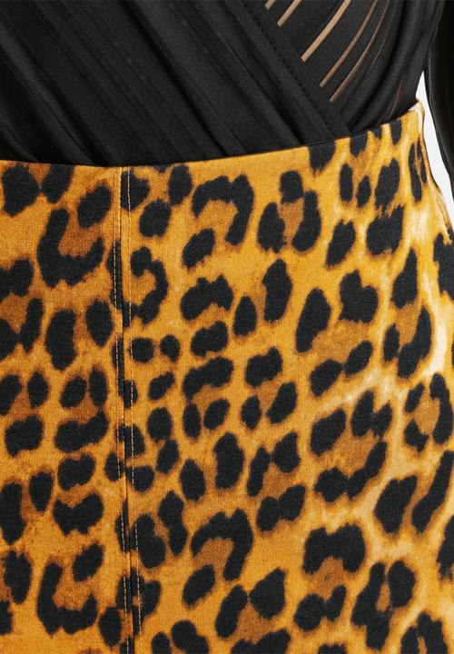 Bardot - Leopard A-Line Skirt