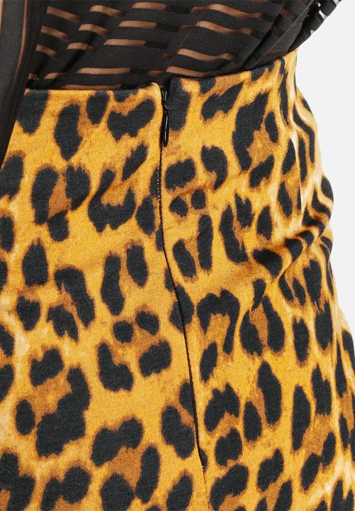 Bardot - Leopard A-Line Skirt