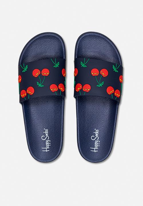 Happy Socks - Pool slider cherry - navy 