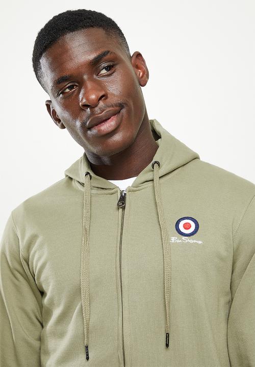 Ben Sherman - Target emb zip thru hoodie - olive