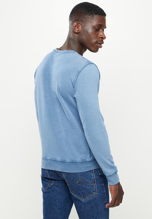 Replay - Essential logo crew sweat - light blue