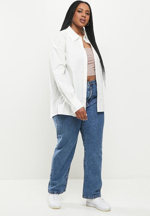 Glamorous - Plus relaxed fit shirt - white