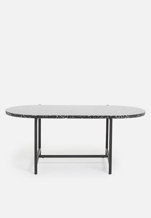 Sixth Floor - Hudson terrazzo coffee table - black