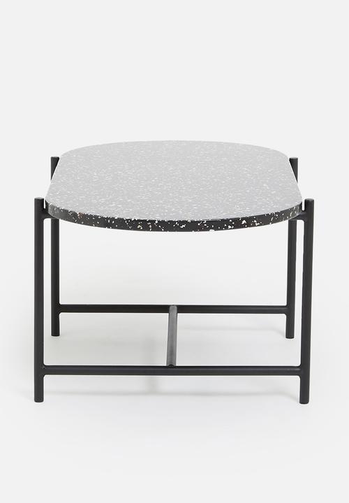 Sixth Floor - Hudson terrazzo coffee table - black