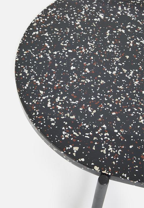Sixth Floor - Hudson terrazzo coffee table - black