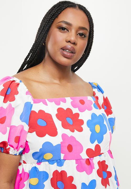 Glamorous - Plus ladies dress - bright large floral