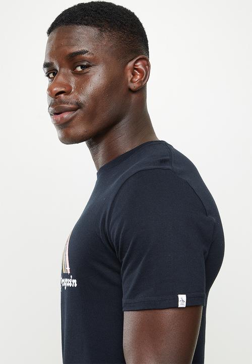 Original Penguin - Penguin rainbow T-shirt - true black