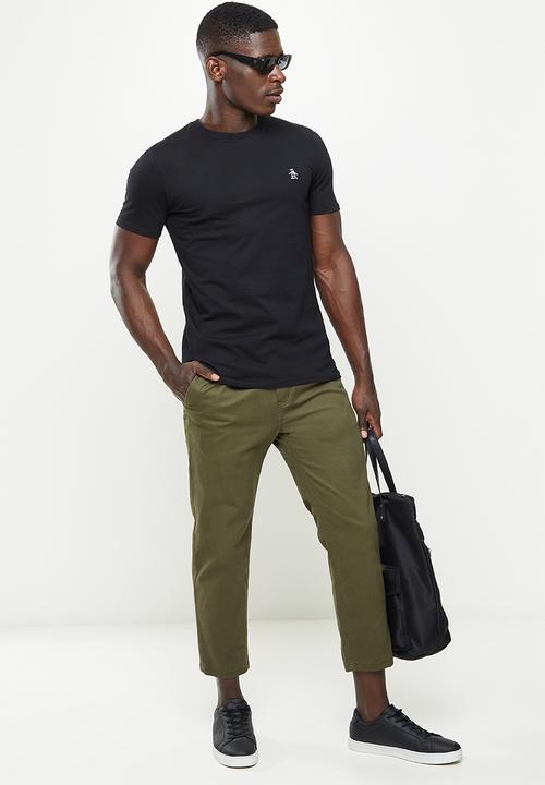 Original Penguin - Embroidered logo T-shirt - true black