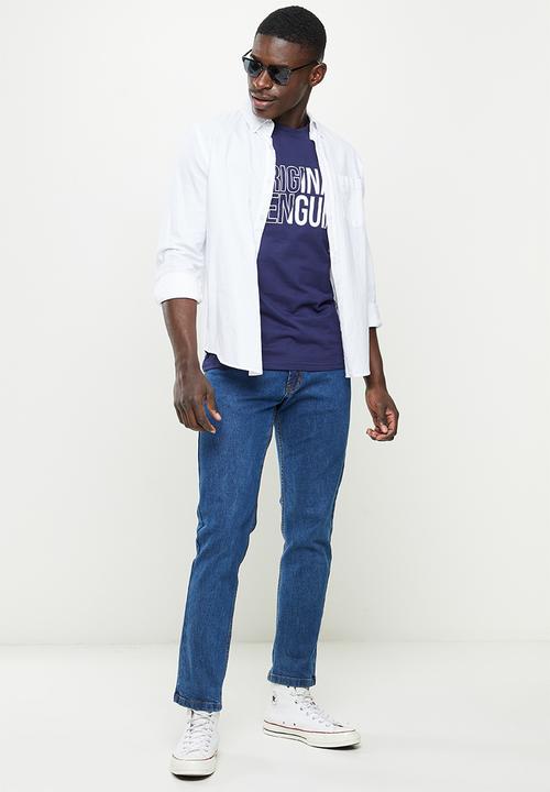 Original Penguin - Slashed T-shirt - deep marine