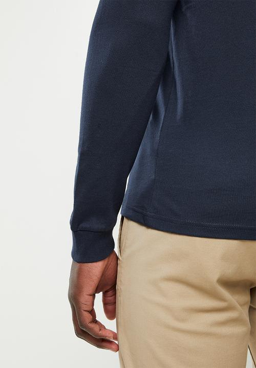 POLO - Men big pony long sleeve tee - navy