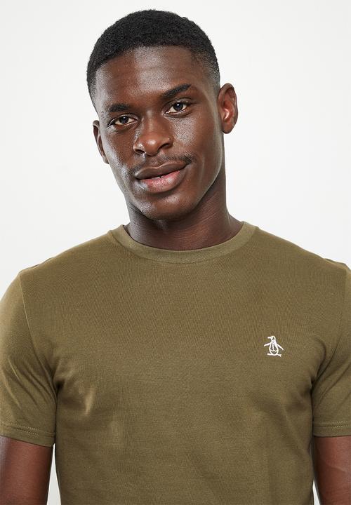 Original Penguin - Embroidered logo T-shirt - rifle green