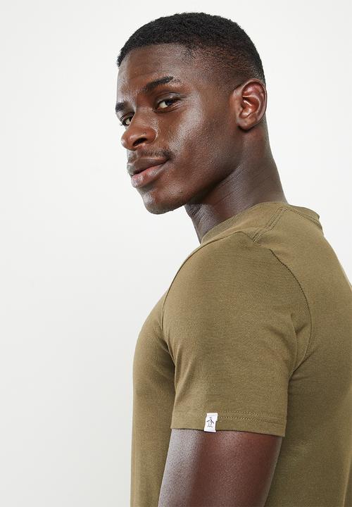 Original Penguin - Embroidered logo T-shirt - rifle green