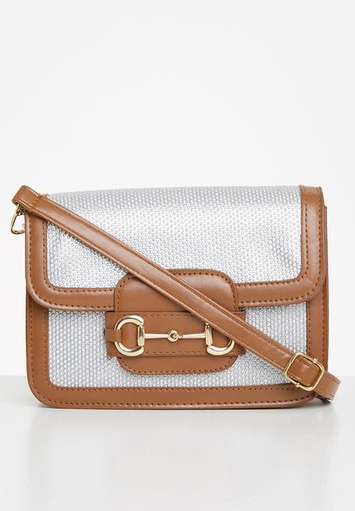 Superbalist - Cynthia crossbody bag - silver & tan