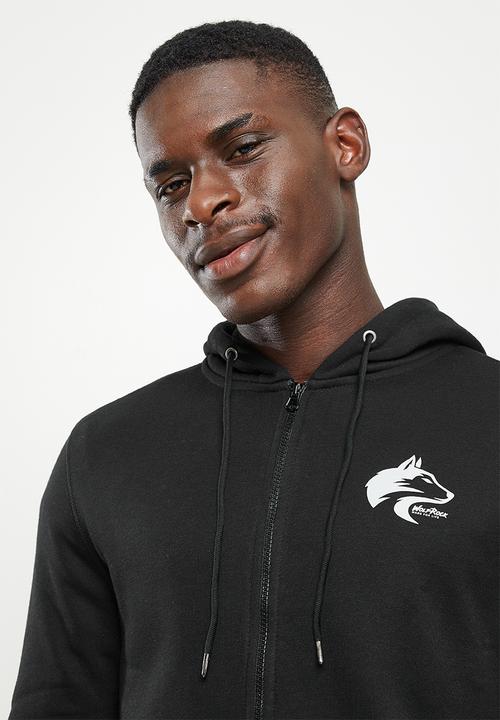 Wolf Rock - Core zip through - black