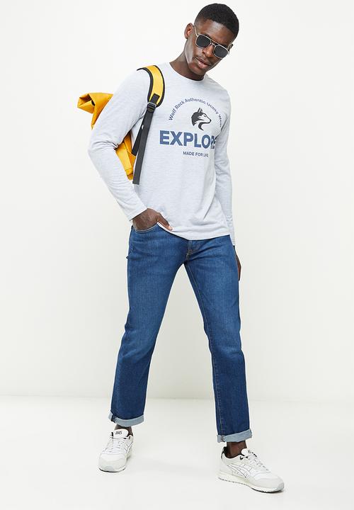 Wolf Rock - Explore wolfrock long sleeve - grey melange