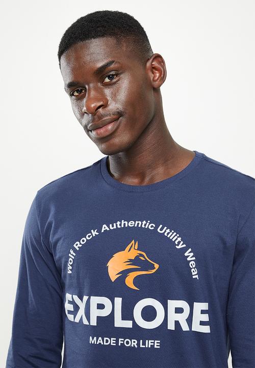 Wolf Rock - Explore wolfrock long sleeve - navy