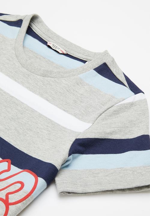 GUESS - Kids short sleeve T-shirt - grey & blue