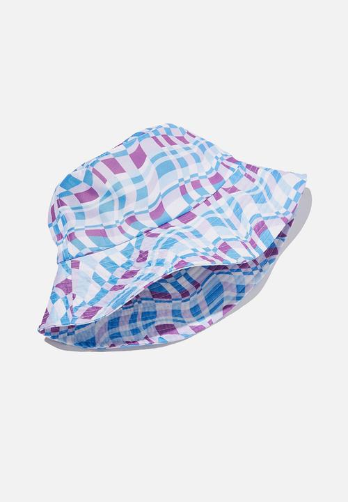 Rubi - Graphic bucket hat - nina checkerboard purple