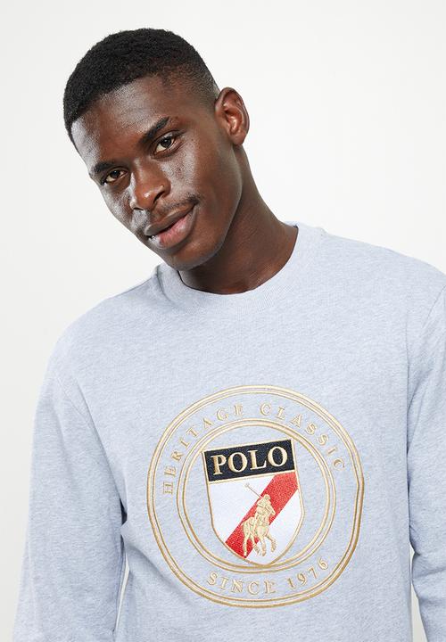 POLO - Crest Embro sweatshirt - grey