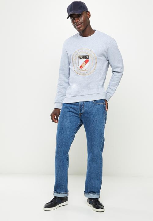 POLO - Crest Embro sweatshirt - grey