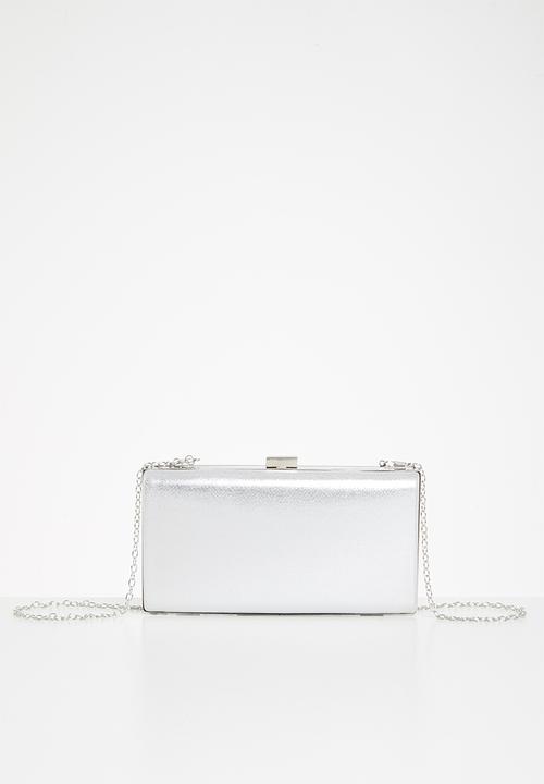 dailyfriday - Daisy box clutch bag - silver