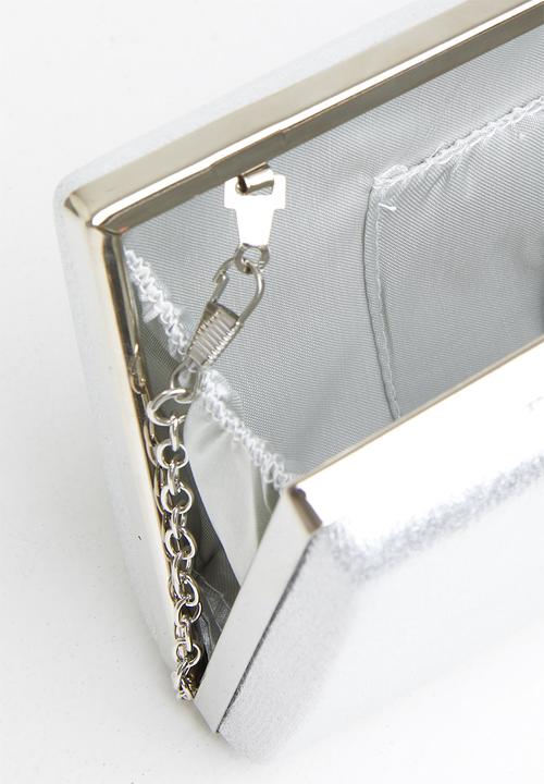 dailyfriday - Daisy box clutch bag - silver