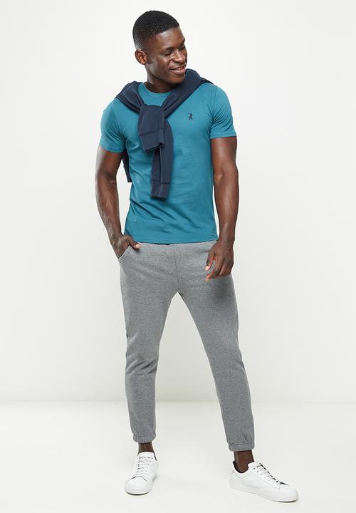 POLO - Men plain short sleeve tee - petrol blue