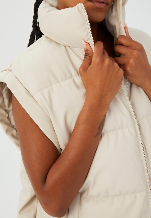 Cotton On - The mother puffer vest - natural