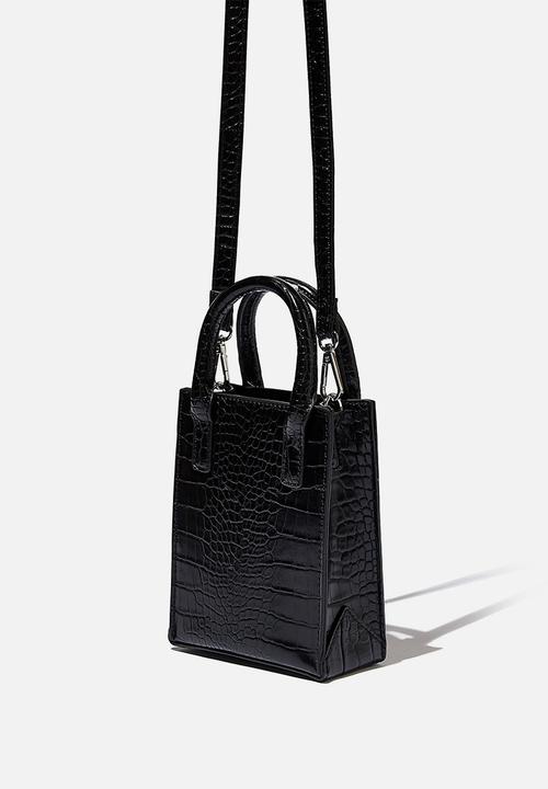 Rubi - Morgan cross body bag - black texture
