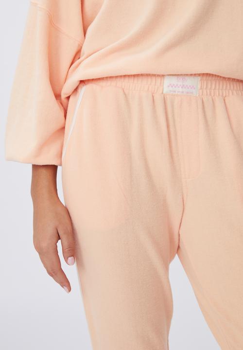 Cotton On - Super soft slim boxer pant - peach/white tipping
