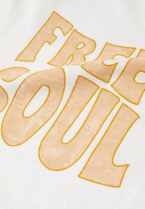 MANGO - T-shirt freesoul  - white