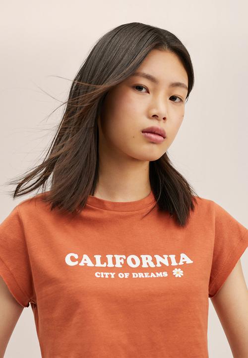 MANGO - T-shirt cali  - orange