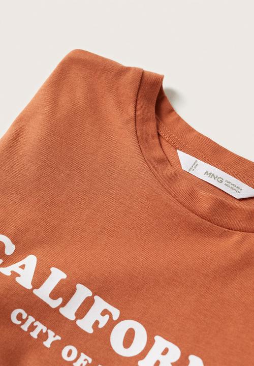 MANGO - T-shirt cali  - orange