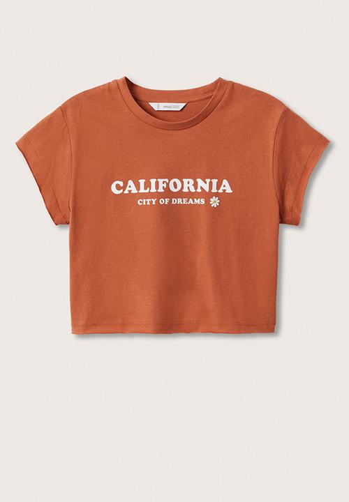 MANGO - T-shirt cali  - orange