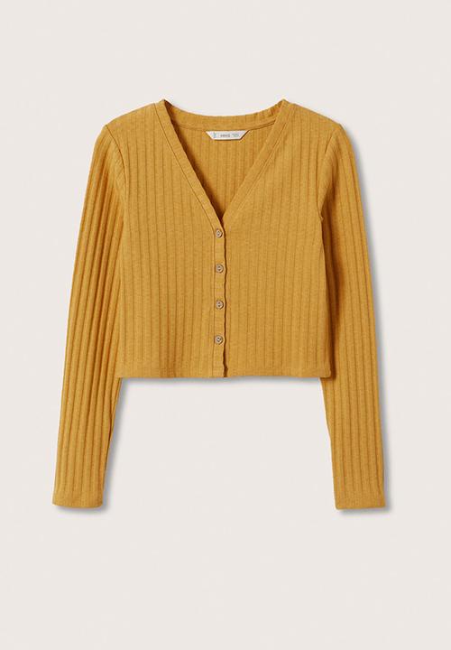 MANGO - T-shirt dhaka - yellow