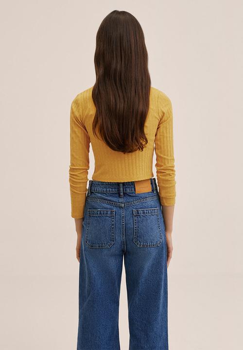 MANGO - T-shirt dhaka - yellow