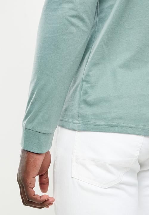 POLO - Men logo long sleeve tee - blue