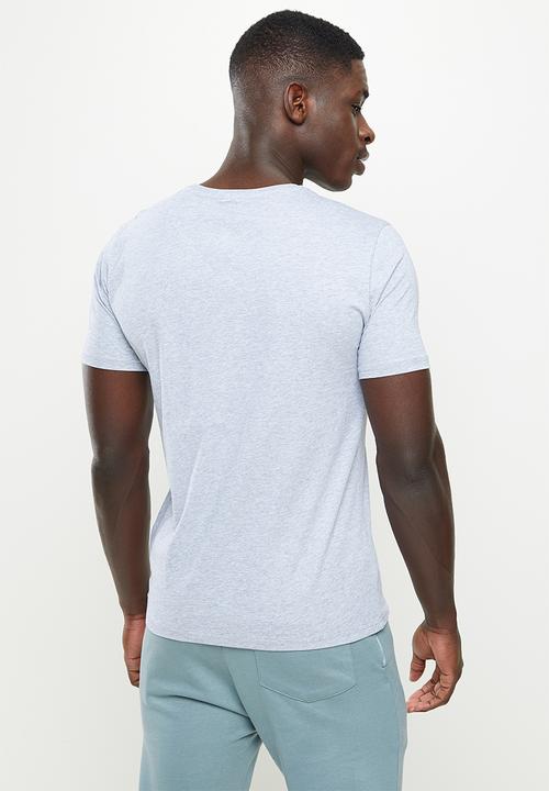 POLO - PS sport flock short sleeve tee - grey 
