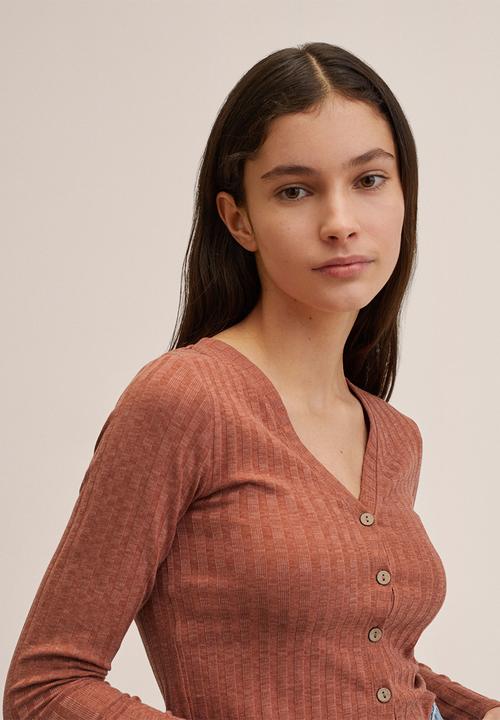 MANGO - T-shirt dhaka - orange