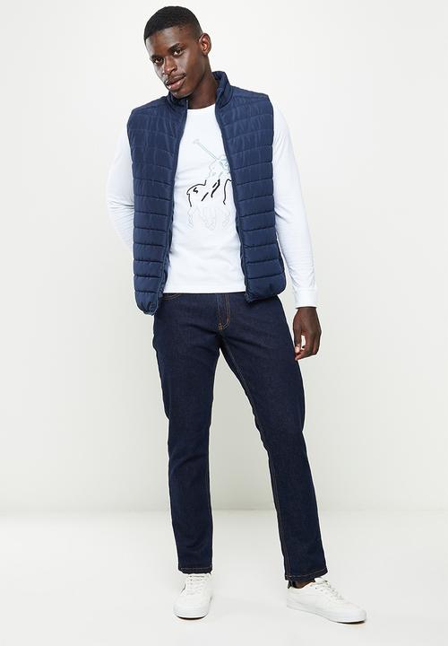 POLO - Men big pony long sleeve tee - white