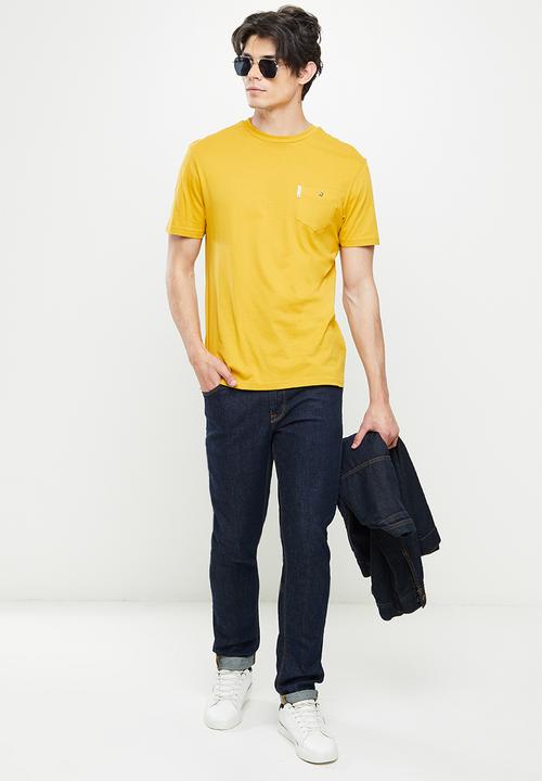 Ben Sherman - Pique short sleeve pocket tee - dijon