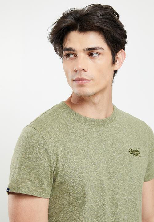 Superdry. - Vintage logo emb tee - green 