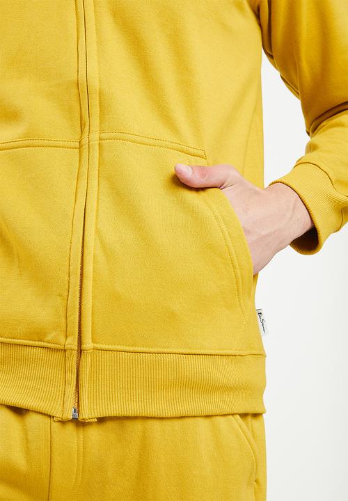 Ben Sherman - Target emb zip thru hoodie - dijon