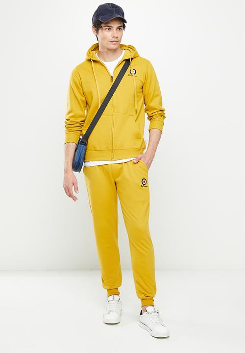 Ben Sherman - Target emb zip thru hoodie - dijon
