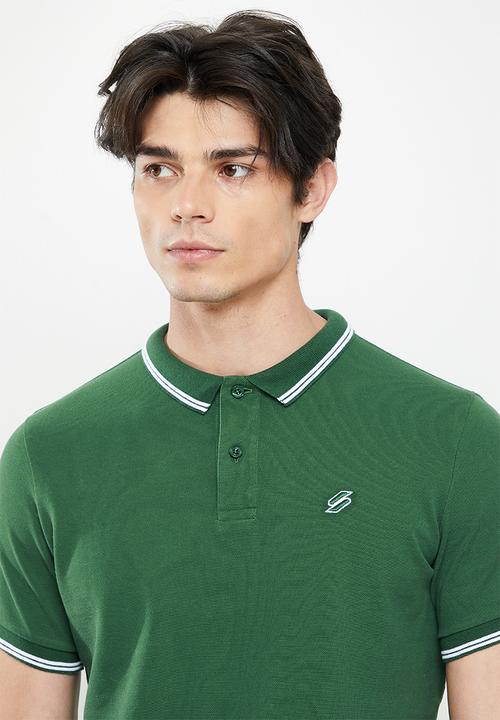 Superdry. - Superdry code polo shirt - dark green