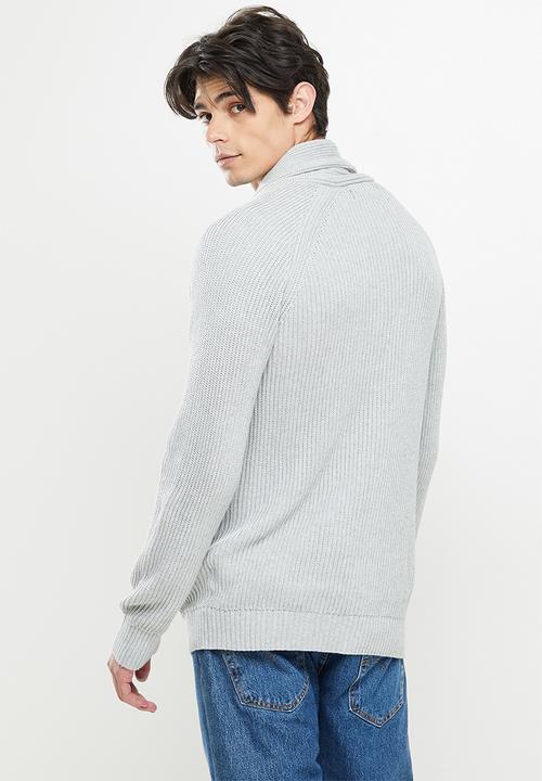Cotton On - Shawl knit cardigan - grey marle