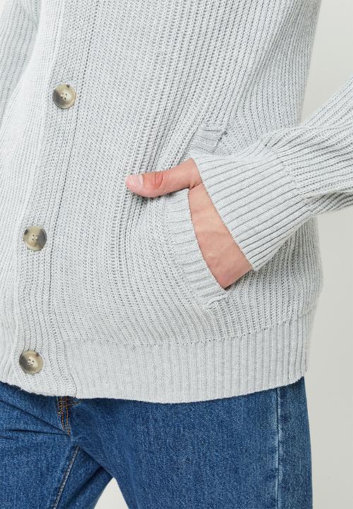Cotton On - Shawl knit cardigan - grey marle