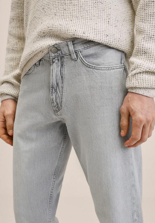 MANGO - Ben tapered-fit jeans - grey denim