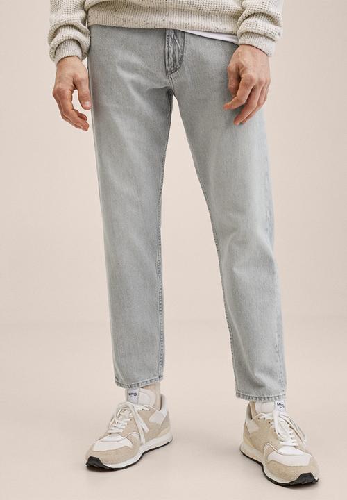 MANGO - Ben tapered-fit jeans - grey denim